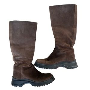 Vintage Prada brown suede boots!